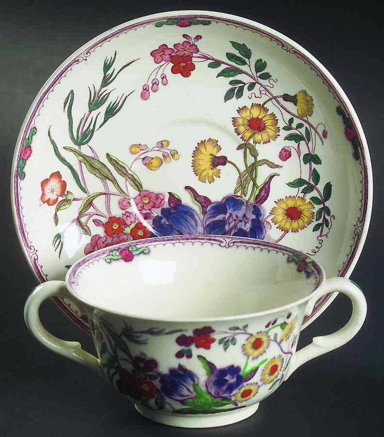 Ranunculus Footed Bouillon Cup & Saucer by Wedgwood-1