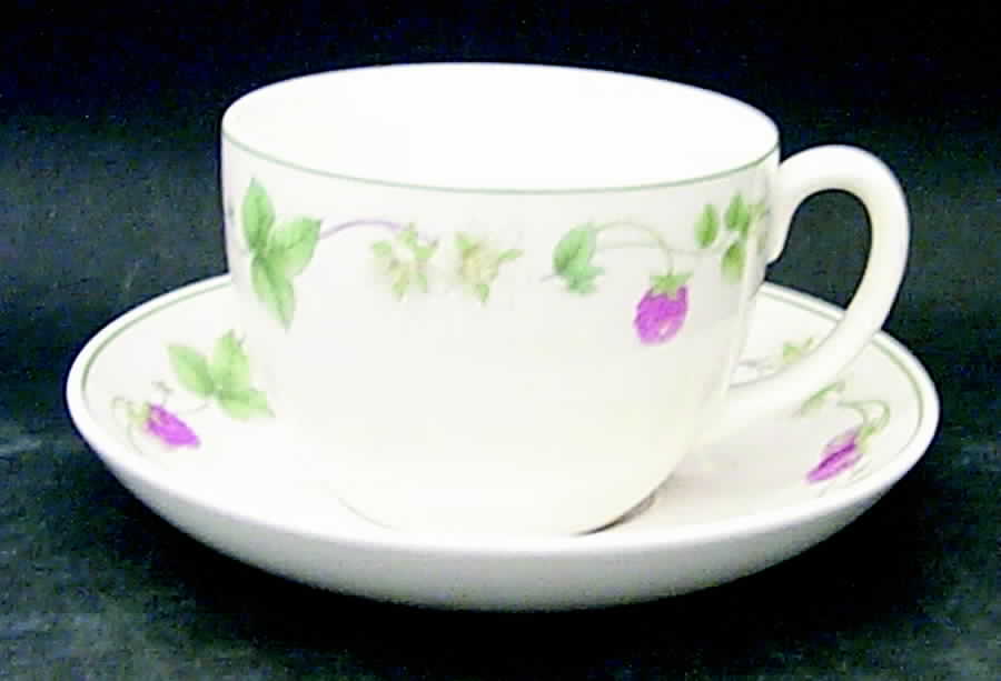 Raspberry Flat Cup & Saucer Set by Wedgwood-1