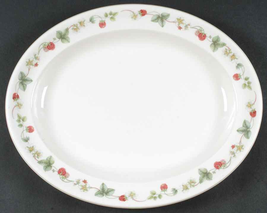 Raspberry 14" Oval Serving Platter by Wedgwood-1