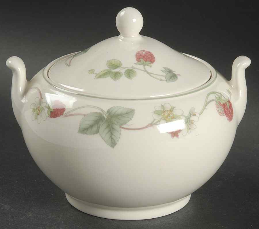 Raspberry Sugar Bowl & Lid by Wedgwood-1