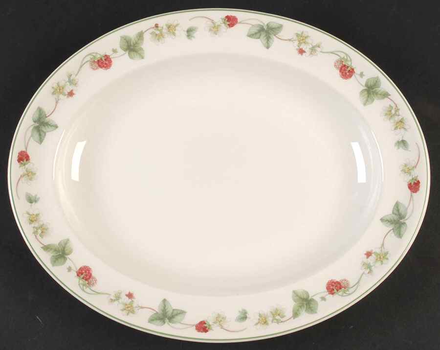 Raspberry 12" Oval Serving Platter by Wedgwood-1