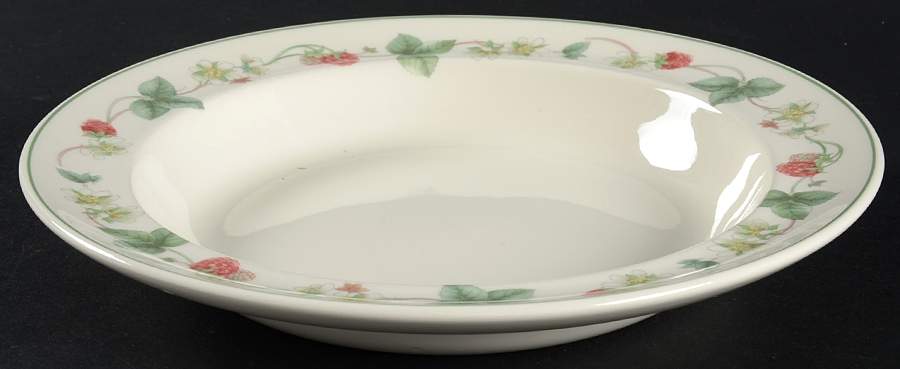 Raspberry Large Rim Soup Bowl by Wedgwood-1