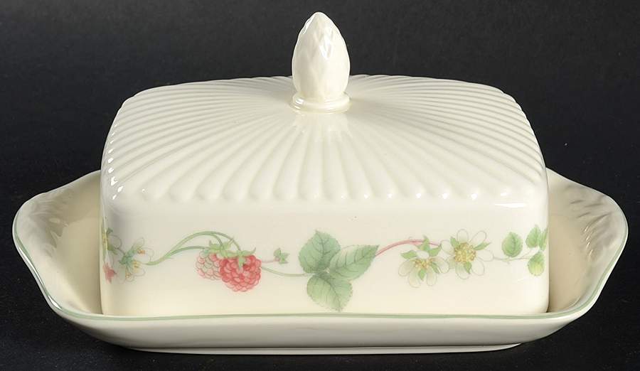 Raspberry Rectangular Covered Butter by Wedgwood-1