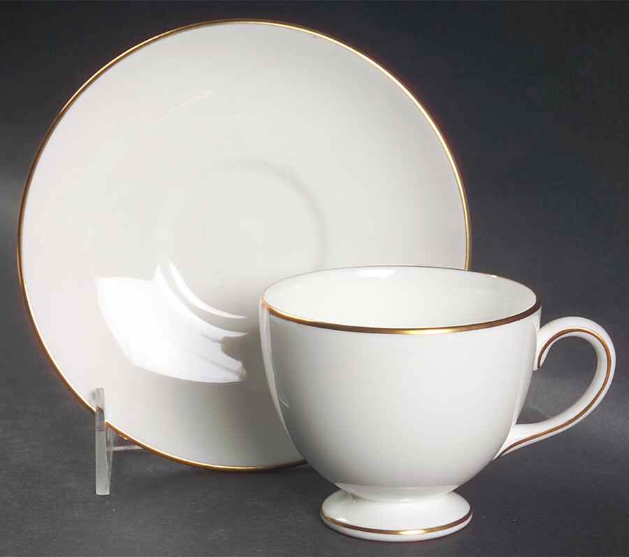 Regal Gold Footed Cup & Saucer Set by Wedgwood-1
