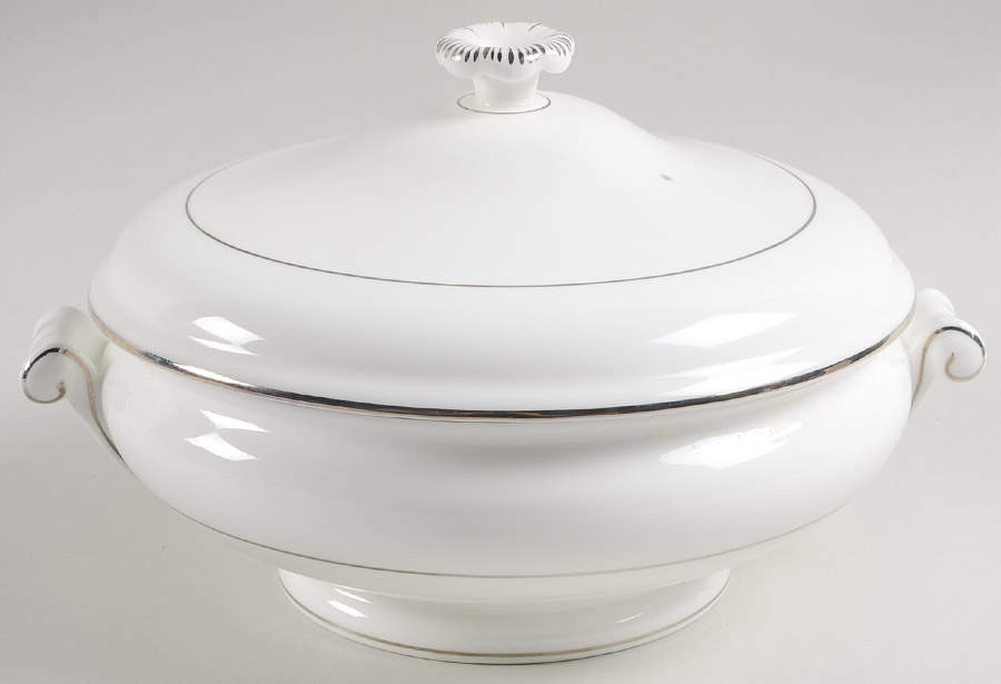 Regal Platinum Round Covered Vegetable by Wedgwood-1