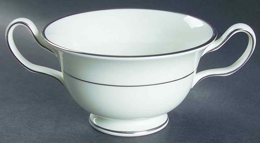 Regal Platinum Footed Cream Soup Bowl by Wedgwood-1