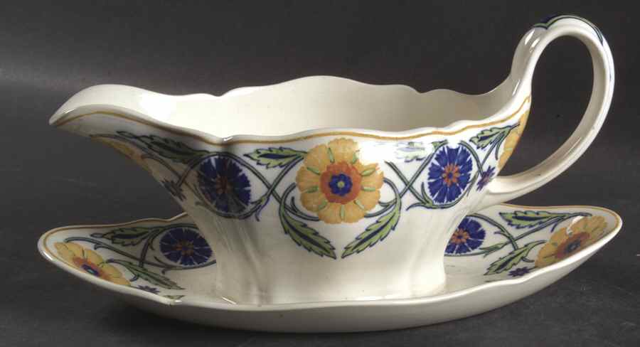 Rhodes Gravy Boat with Attached Underplate by Wedgwood-1