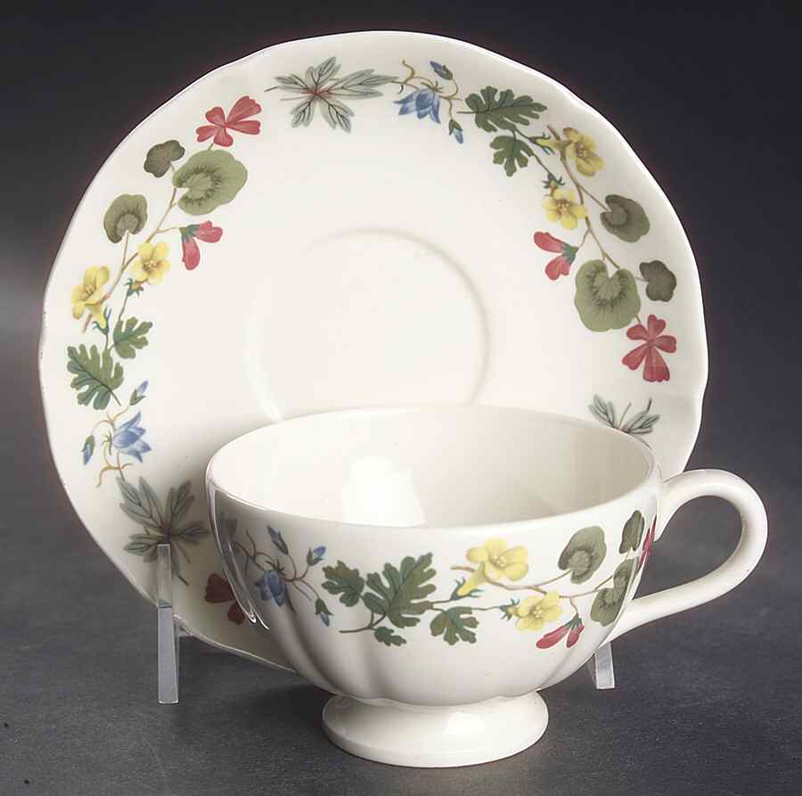 Richmond Footed Cup & Saucer Set by Wedgwood-1