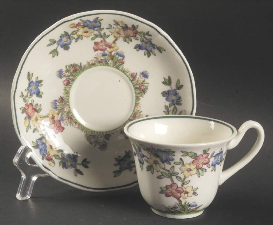 Richborough Flat Demitasse Cup & Saucer Set by Wedgwood-1