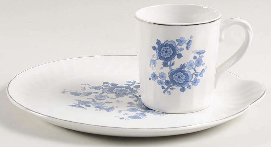 Royal Blue Snack Plate & Cup Set by Wedgwood-1