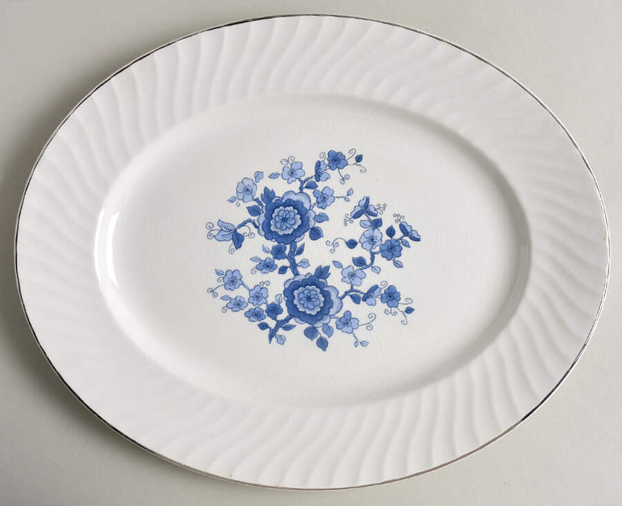 Royal Blue 12" Oval Serving Platter by Wedgwood-1