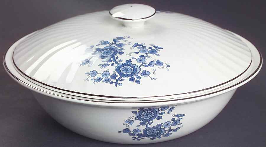 Royal Blue Round Covered Vegetable by Wedgwood-1