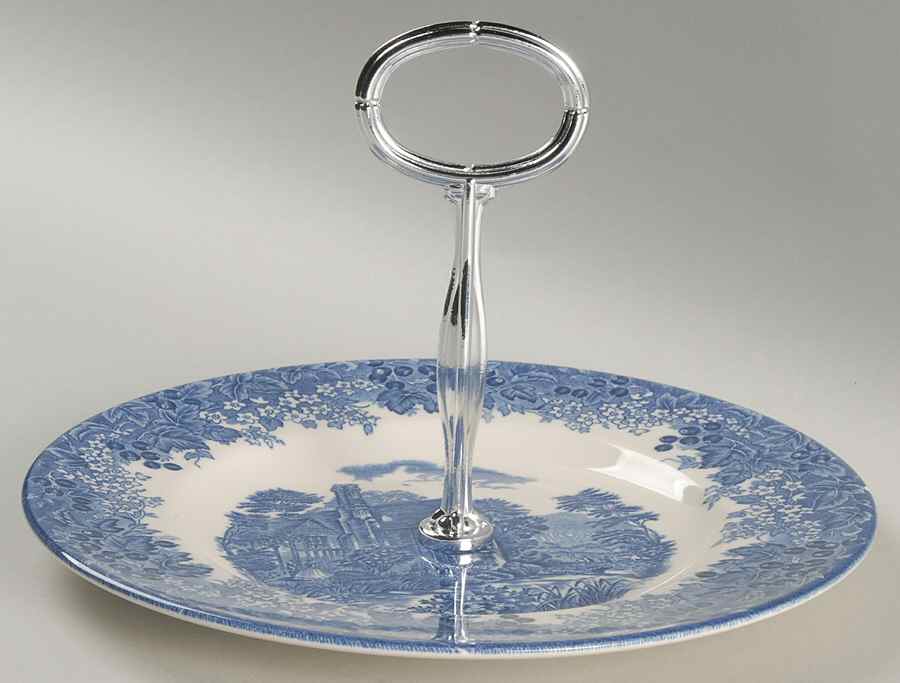 Romantic England Blue Salad Plate for 2-Tiered Serving Tray by Wedgwood-1