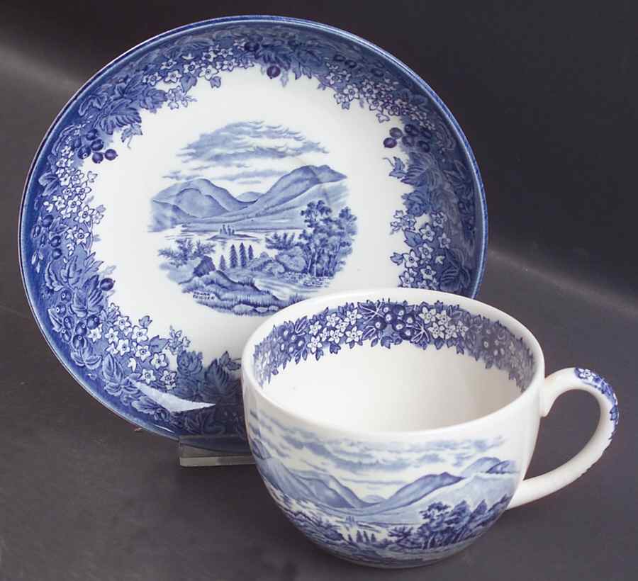 Romantic England Blue Breakfast Cup & Saucer Set by Wedgwood-1