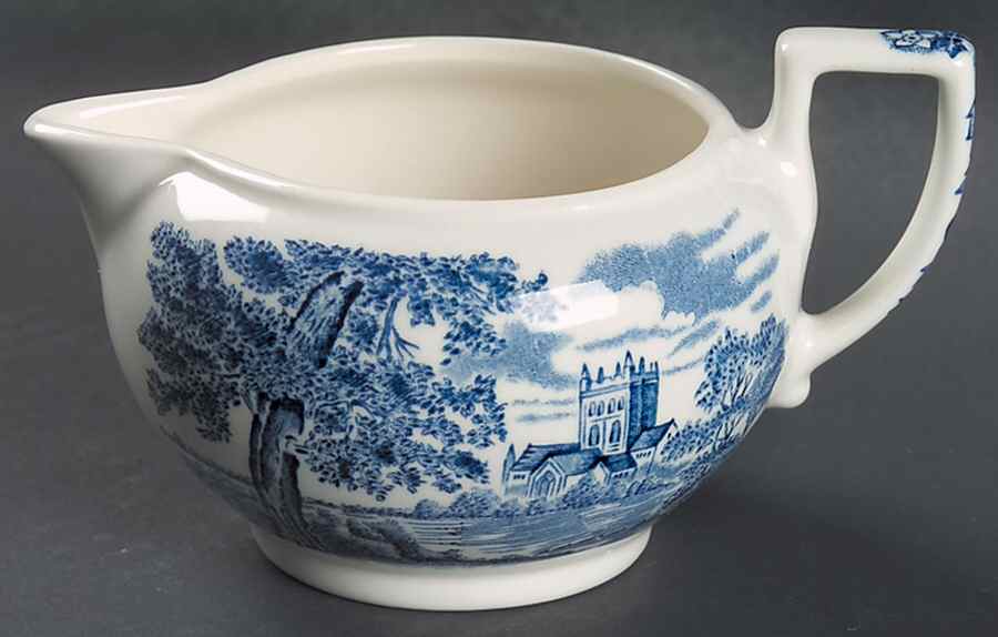 Romantic England Blue Creamer by Wedgwood-1