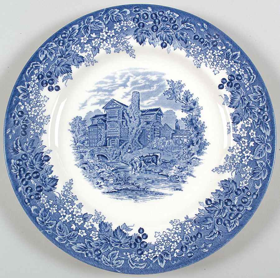 Romantic England Blue Dinner Plate by Wedgwood-1