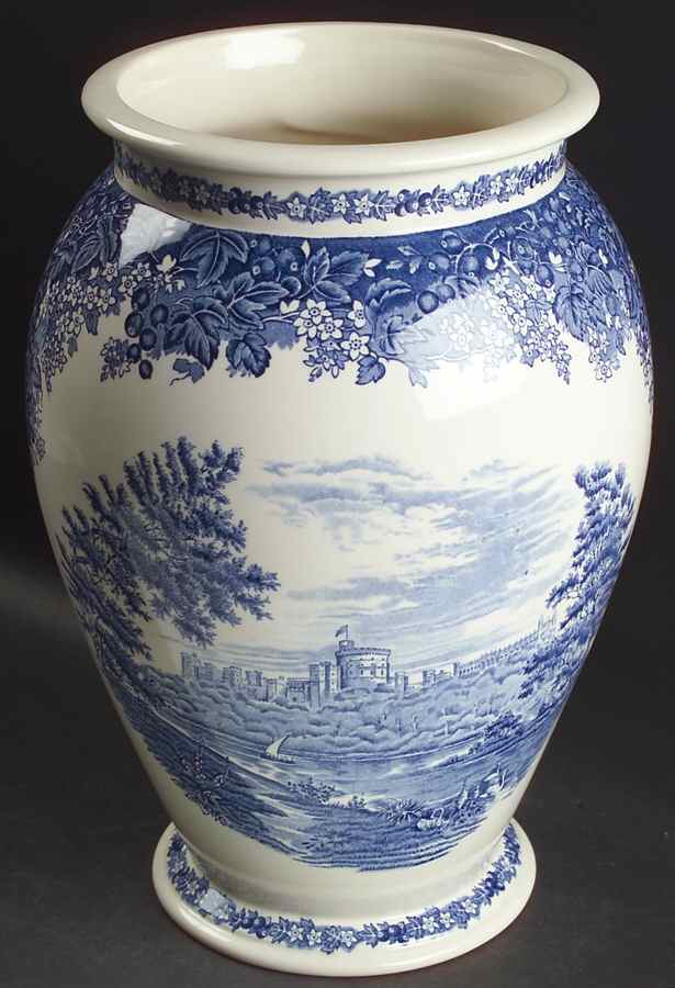 Romantic England Blue 12" Vase by Wedgwood-1
