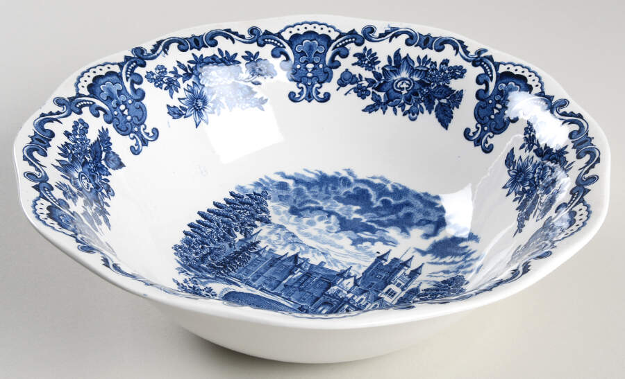 Royal Homes of Britain Blue 10" Round Vegetable Bowl by Wedgwood-1