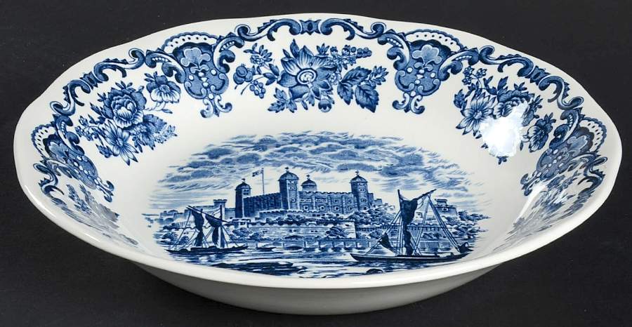 Royal Homes of Britain Blue Coupe Soup Bowl by Wedgwood-1