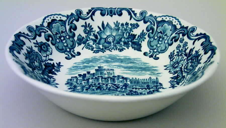 Royal Homes of Britain Blue Fruit/Dessert (Sauce) Bowl by Wedgwood-1