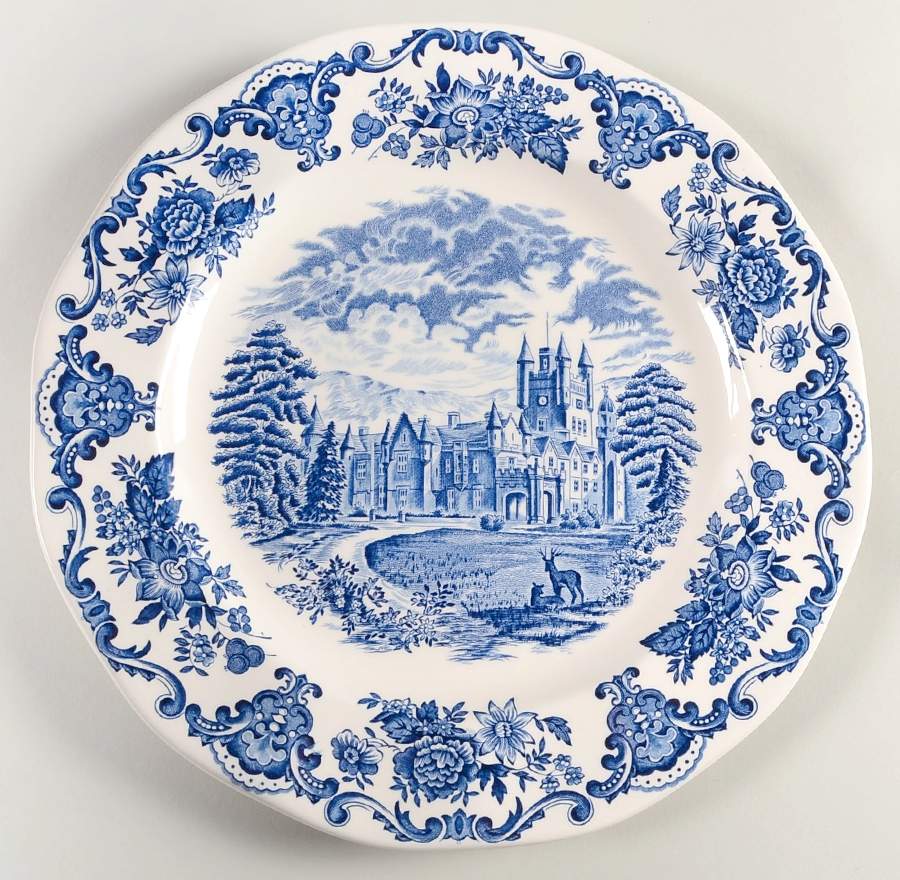 Royal Homes of Britain Blue Service Plate (Charger) by Wedgwood-1