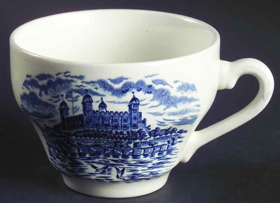 Royal Homes of Britain Blue Flat Cup by Wedgwood-1