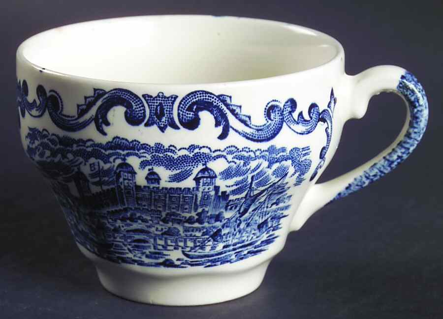 Royal Homes of Britain Blue Flat Cup by Wedgwood-1