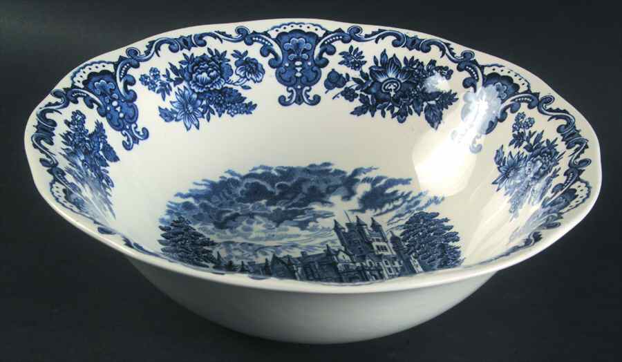 Royal Homes of Britain Blue 9" Round Vegetable Bowl by Wedgwood-1
