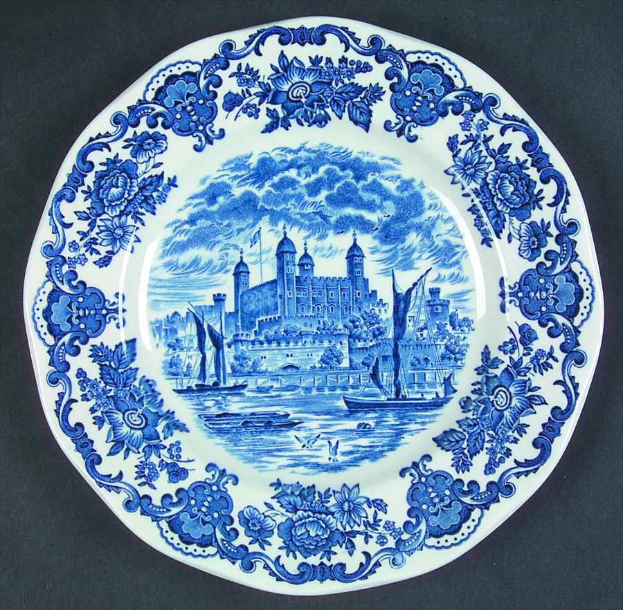 Royal Homes of Britain Blue Salad Plate by Wedgwood-1