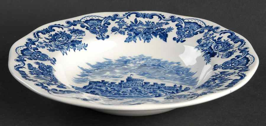 Royal Homes of Britain Blue Rim Soup Bowl by Wedgwood-1