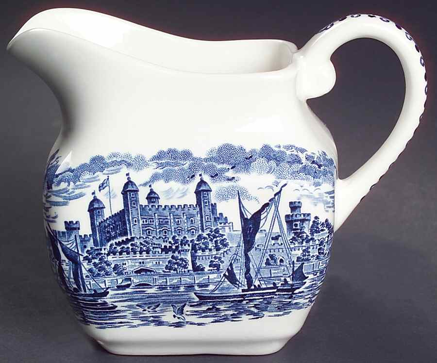 Royal Homes of Britain Blue Creamer by Wedgwood-1