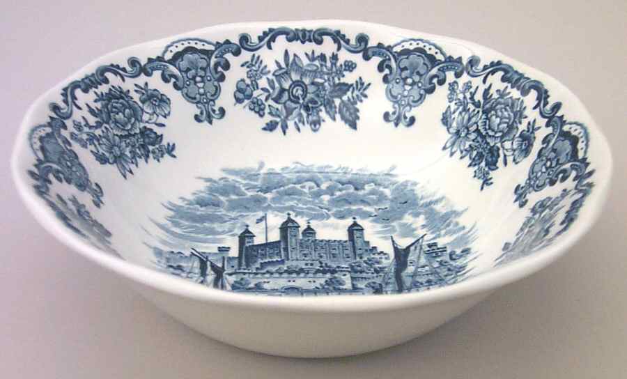 Royal Homes of Britain Blue Coupe Cereal Bowl by Wedgwood-1