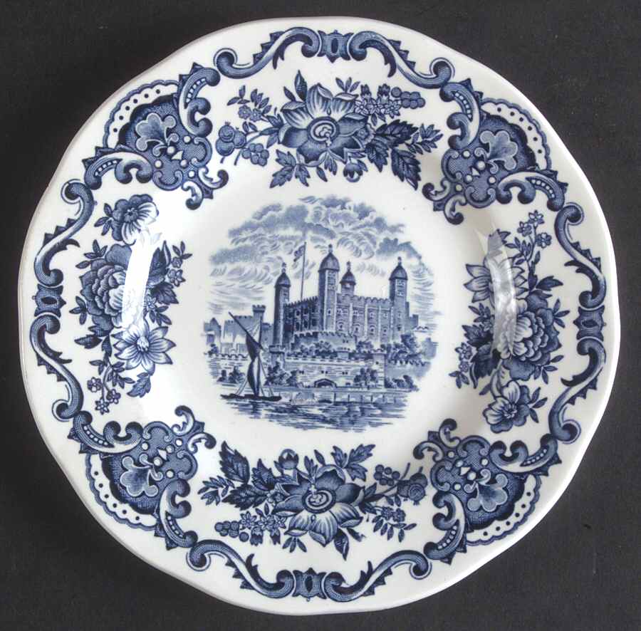 Royal Homes of Britain Blue Bread & Butter Plate by Wedgwood-1