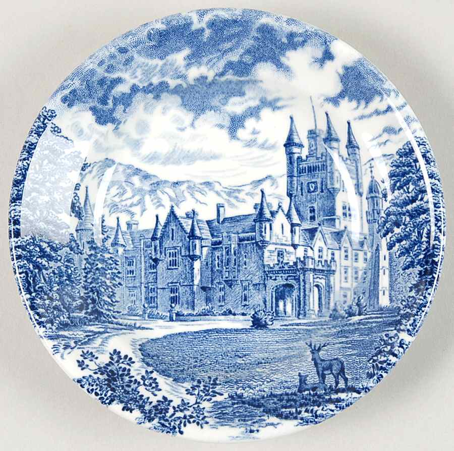 Royal Homes of Britain Blue 4" Ashtray by Wedgwood-1