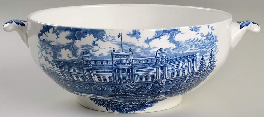 Royal Homes of Britain Blue Tureen No Lid by Wedgwood-1