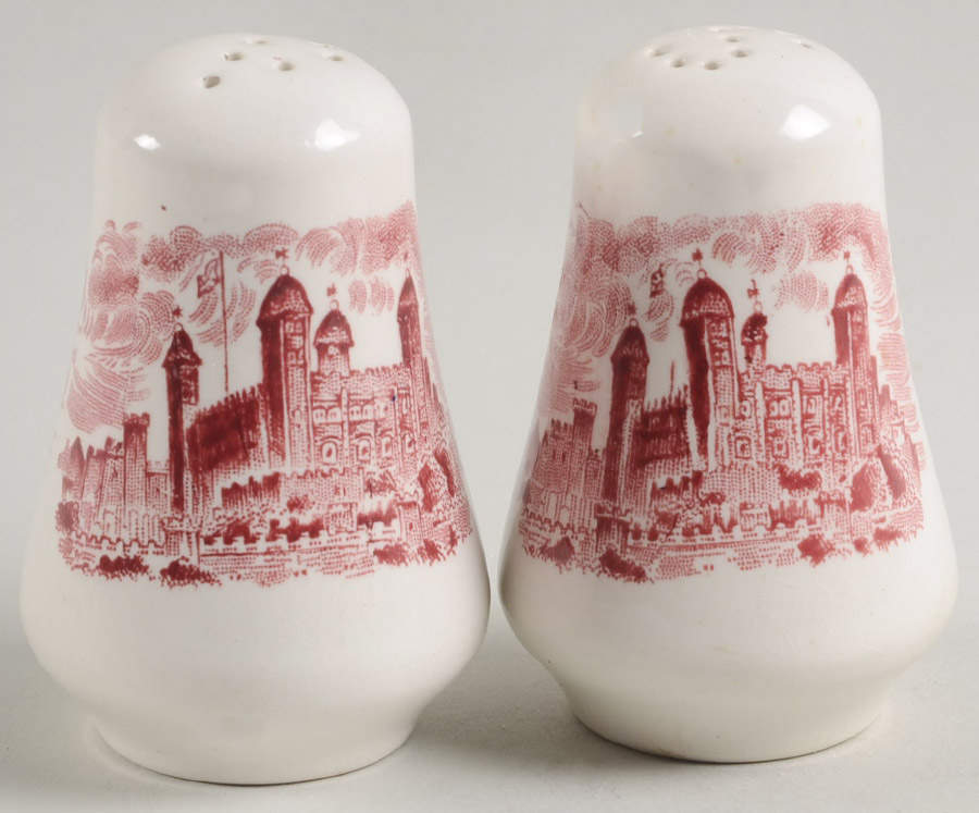 Royal Homes of Britain Pink Salt & Pepper Set by Wedgwood-1