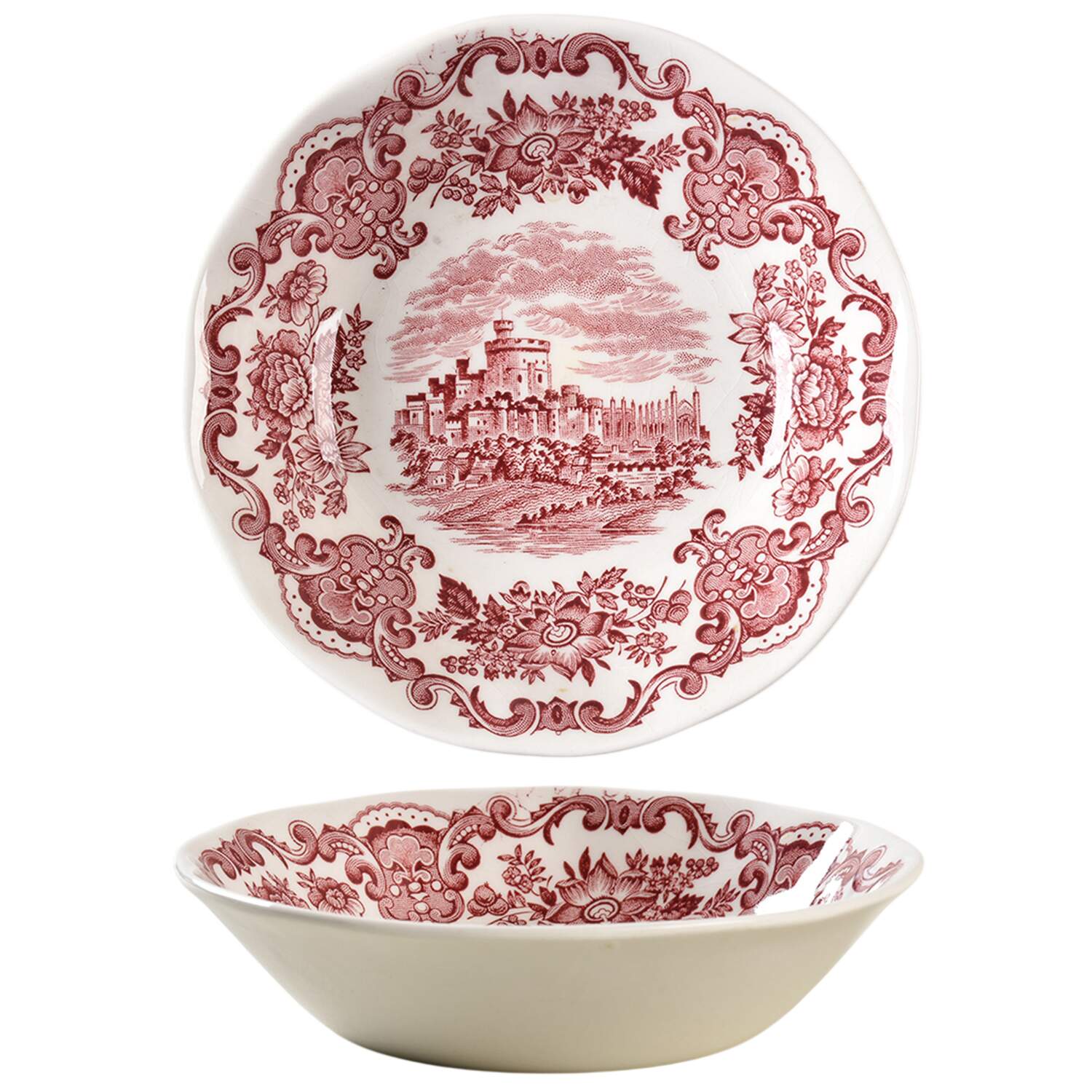 Royal Homes of Britain Pink Fruit/Dessert (Sauce) Bowl by Wedgwood-1