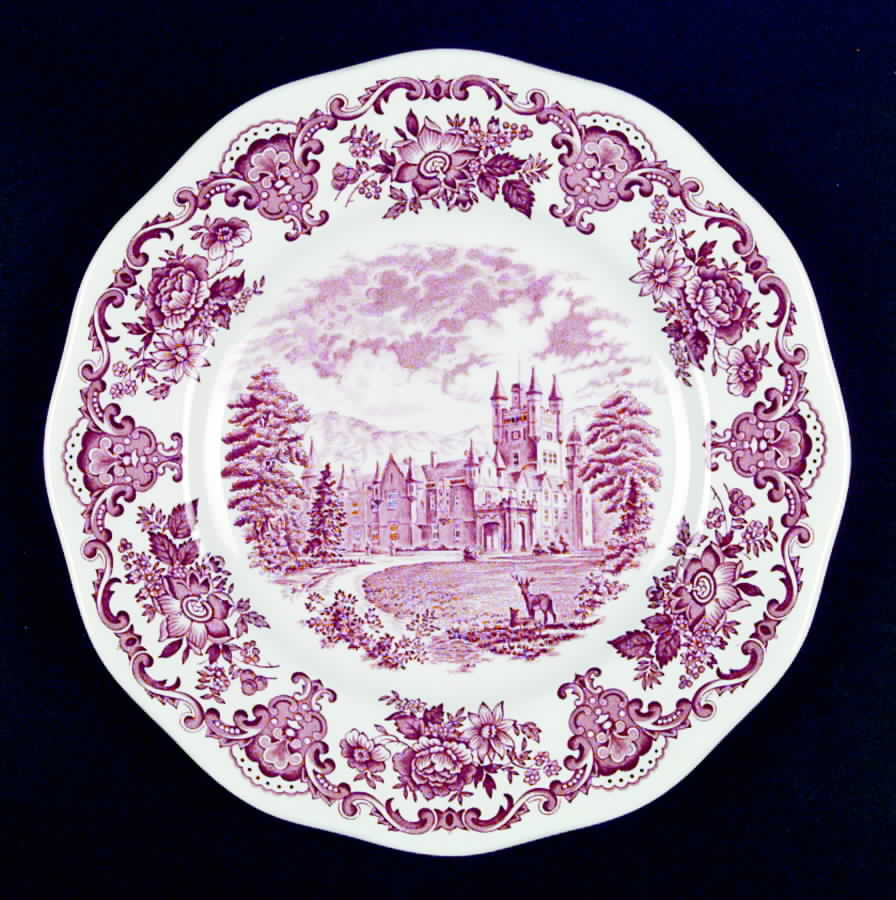 Royal Homes of Britain Pink Dinner Plate by Wedgwood-1