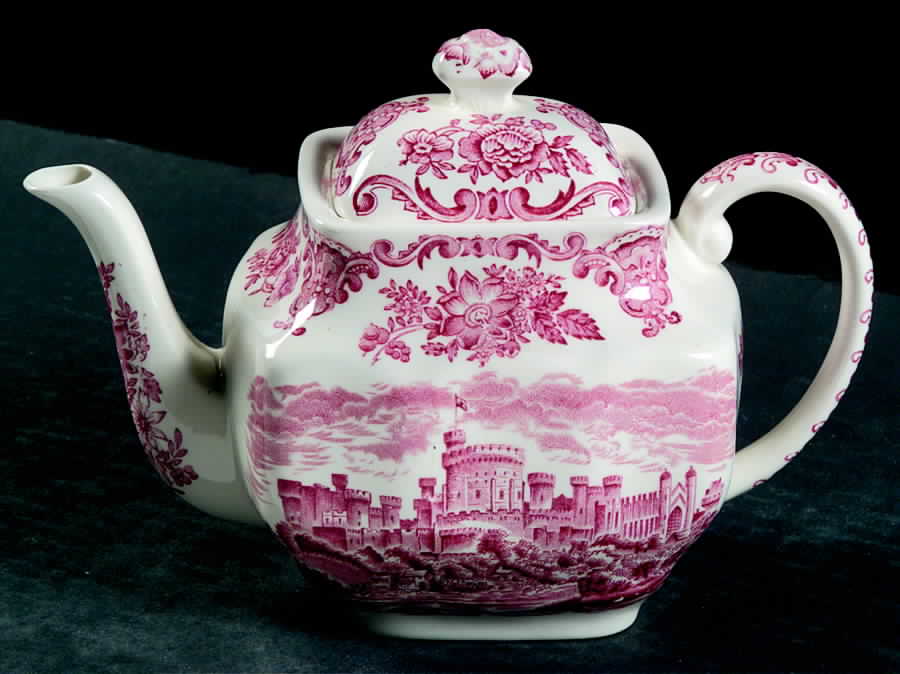 Royal Homes of Britain Pink Small Teapot & Lid by Wedgwood-1