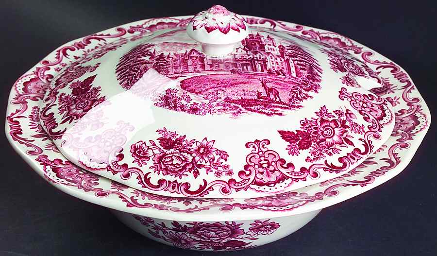 Royal Homes of Britain Pink Tureen &  Lid by Wedgwood-1