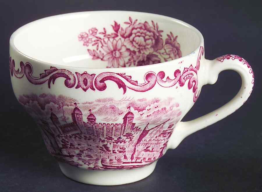 Royal Homes of Britain Pink Flat Cup by Wedgwood-1