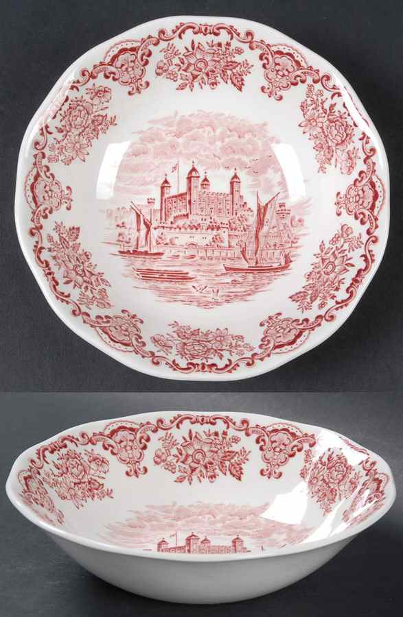 Royal Homes of Britain Pink Coupe Cereal Bowl by Wedgwood-1
