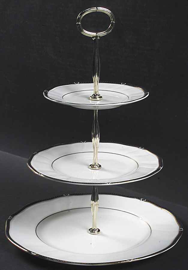 Royal Lapis 13 7/8"-14 1/4" 3-Tiered Serving Tray(DP,SP,BB) HC by Wedgwood-1