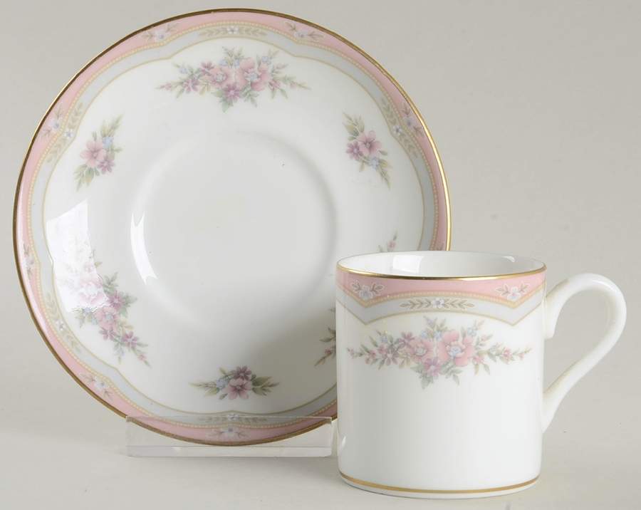 Rosalie Bond Shape Demitasse Cup and Saucer Set by Wedgwood-1