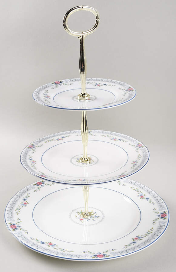 Rosedale 13 7/8"-14 1/4" 3-Tiered Serving Tray(DP,SP,BB) HC by Wedgwood-1