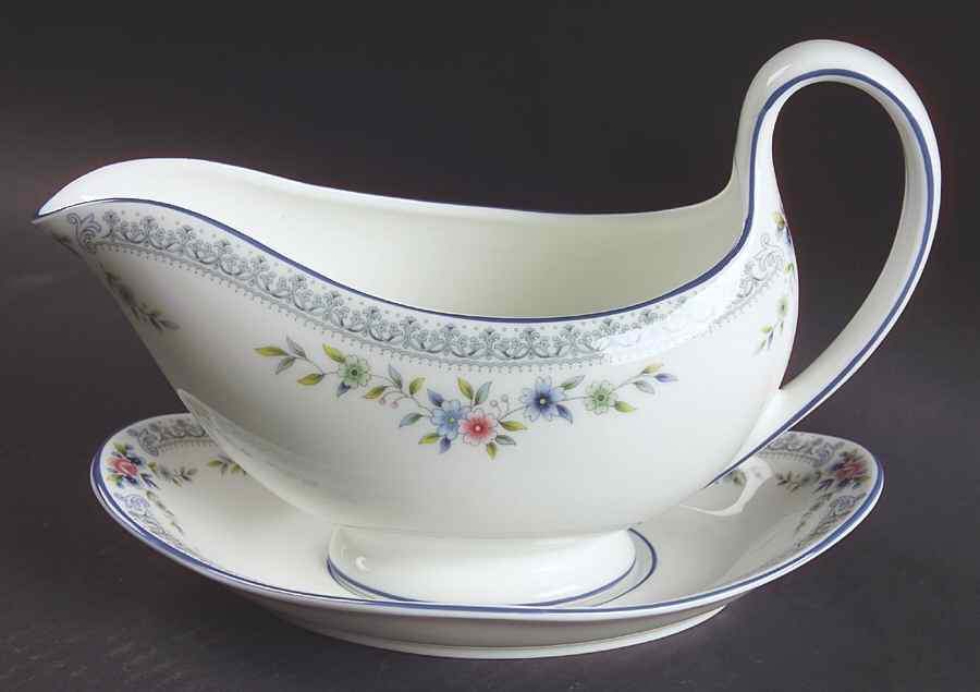 Rosedale Gravy Boat & Underplate/Relish by Wedgwood-1