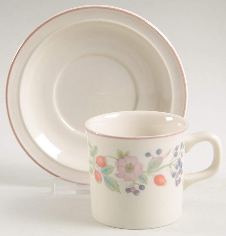 Roseberry Flat Demitasse Cup & Saucer Set by Wedgwood-1