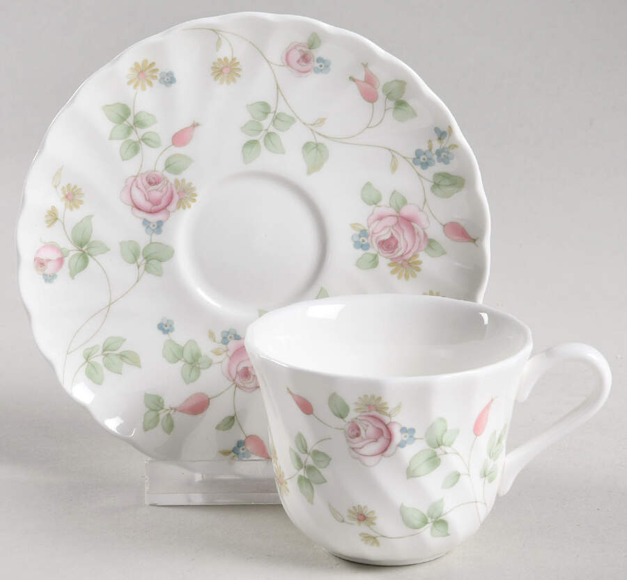 Rosehip Flat Demitasse Cup & Saucer Set by Wedgwood-1