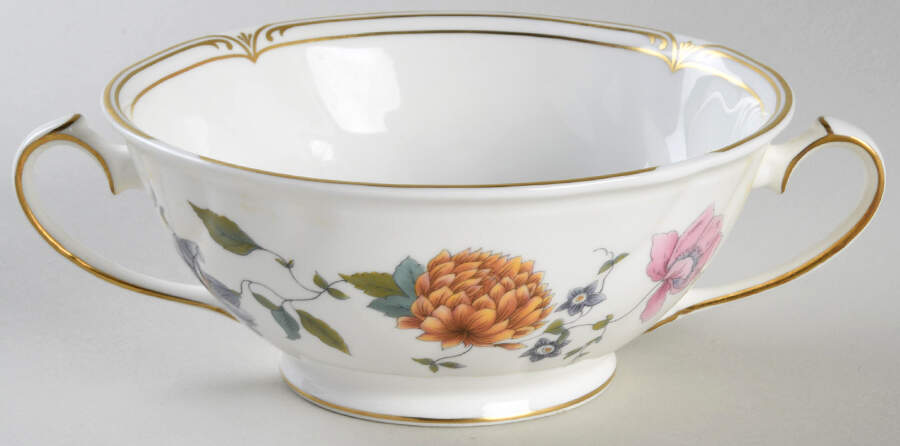 Rosemeade Footed Cream Soup Bowl by Wedgwood-1