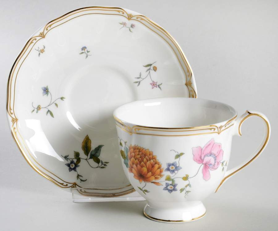 Rosemeade Footed Cup & Saucer Set by Wedgwood-1